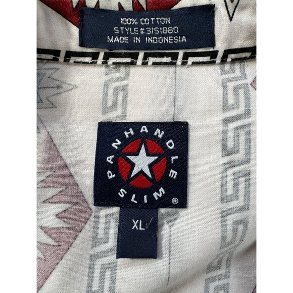 Panhandle Slim Mens Aztec Print Short Sleeve Shirt XL Cotton - Picture 11 of 16